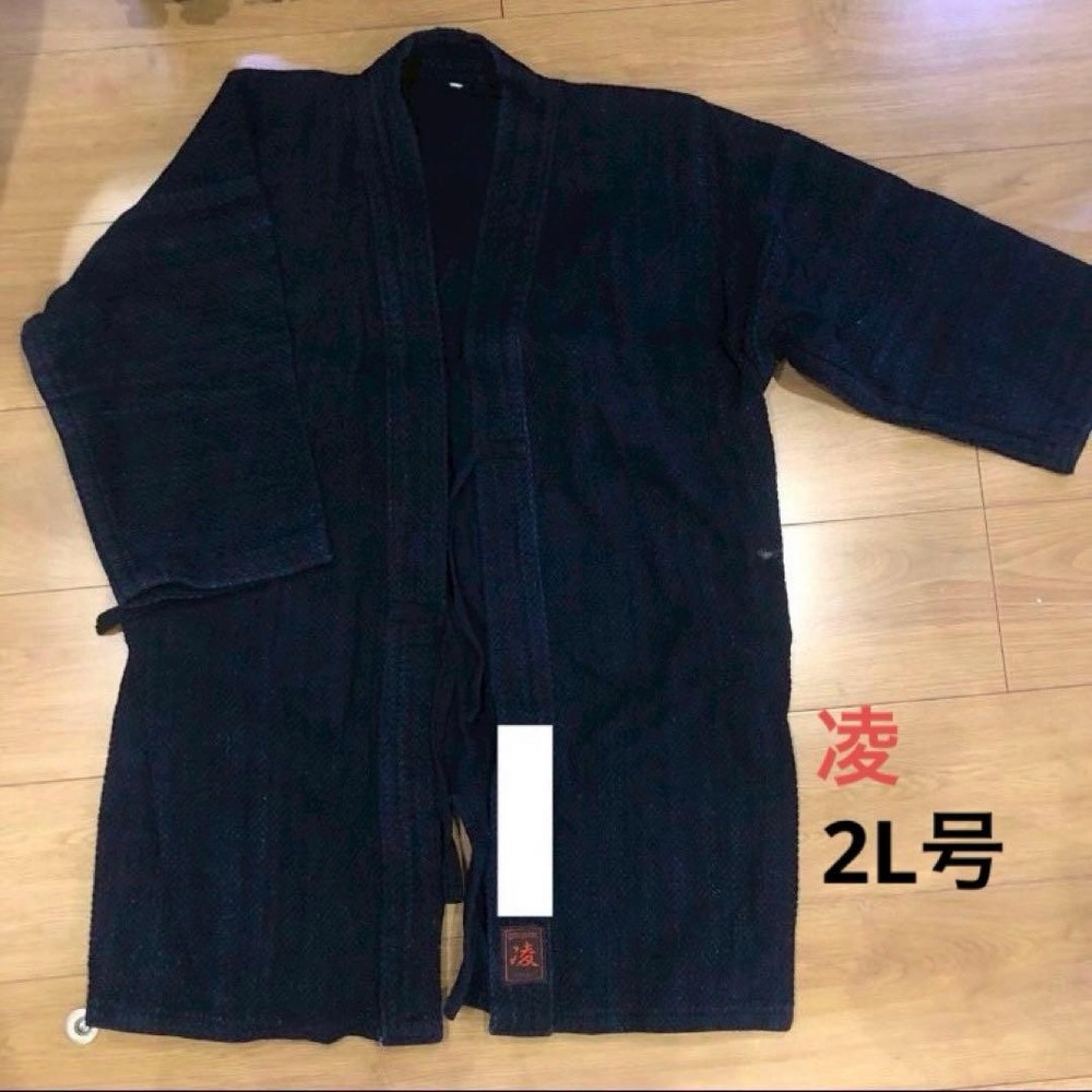 Japanese Kendo Gi Jacket Uniform No 2L Cyanotic Cotton 100 Martial Arts