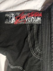 Venum Jiu Jitsi „Challenger” Series Jacket Youth Size C3, Black Cotton Red Trim