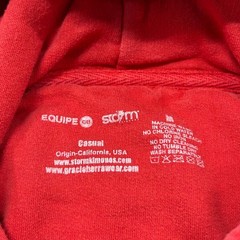Storm Kimonos Gracie Barra Jiu-Jitsu Hoodie Mens Medium Red Pullover Drawstring