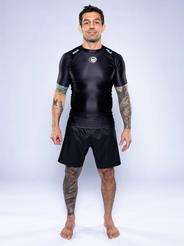Fuji Baseline 2.0 IBJJF Ranked BJJ Jiu Jitsu ShortSleeve SS Rashguard – Black