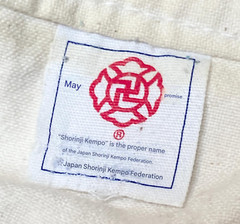 Vintage 1970s Japan Shorinji Kempo Federation Manji Logo Sparring Gi Uniform Top