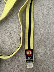 ki international Belt 100% Cotton Yellow Size 1