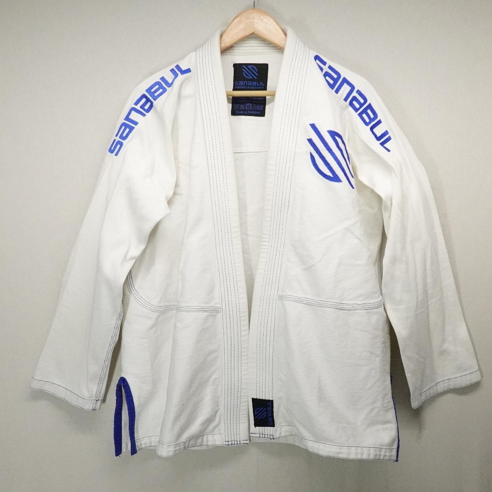 Sanabul Gi Jacket Adult A2 White BJJ Brazilian Jiu Jitsu