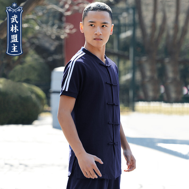 Martial arts leader’s new martial arts suit men’s spring autumn short sleeve