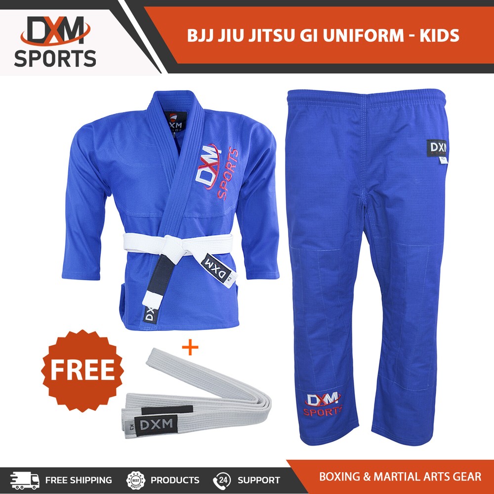 DXM SPORTS Brazilian Jiu-Jitsu Kimono BJJ Gi MMA Uniform Pearl Weave Kids Unisex