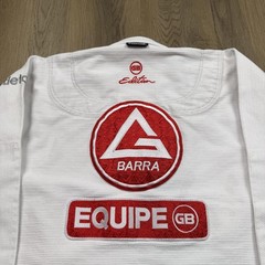Gracie Jiu-Jitsu Gracie Barra Gi Kimono Mens Medium A1 White BJJ Jacket Top