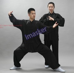 Unisex Korean Silk Tai Chi Suit Kung Fu Uniform Martial Arts Performance Clothes
