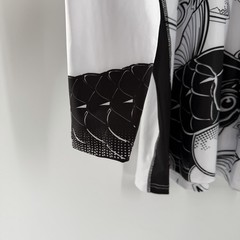 Fuji MMA BJJ Jiu Jitsu Long Sleeve LS Rashguard Rash Guard Sakana Black/White M