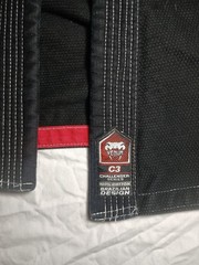 Venum Jiu Jitsi „Challenger” Series Jacket Youth Size C3, Black Cotton Red Trim