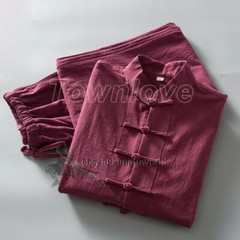 Soft Cotton Linen Tai Chi Uniform Wing Chun Kung Fu Suit Casual Tang Clothes