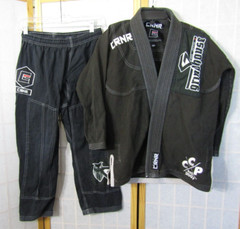 Grindhouse Combat CRNR Combat Corner KIMONO JIU JITZU SET BLACK Y2