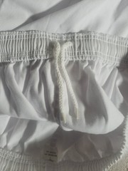 White Martial Arts Kids Pants Size 8 Drawstring Wide Athletic