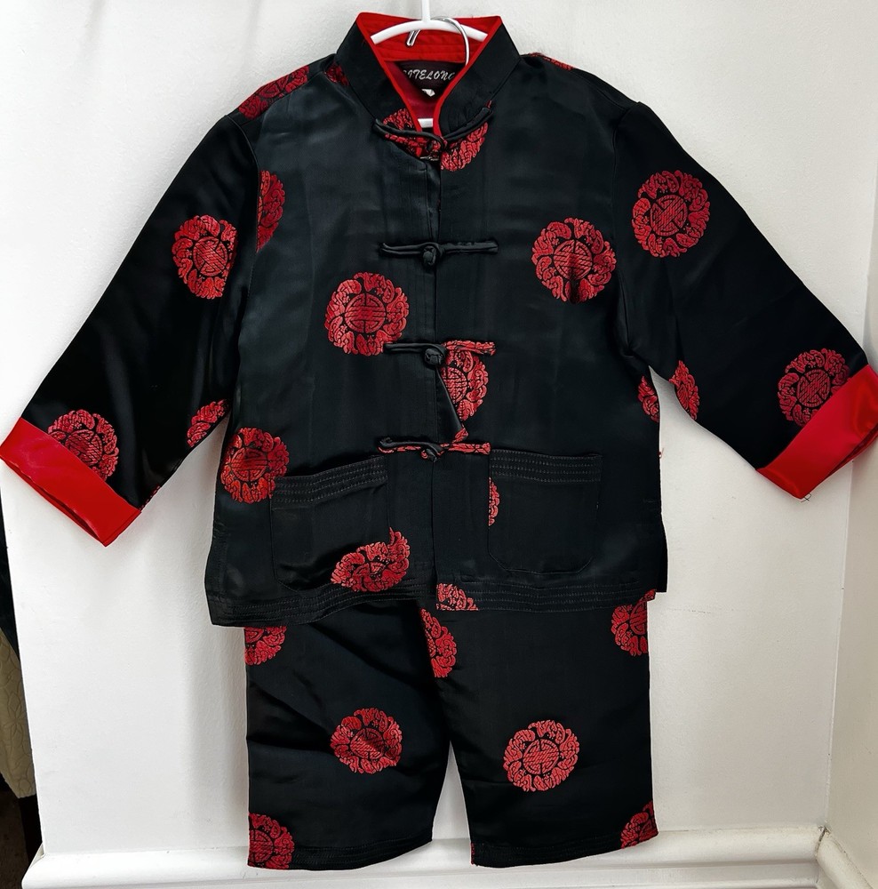 Kids Boys Girls Kung Fu Gi Uniform Martial Arts Outfit Jacket & Pants Size 8