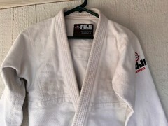 Fuji Gi Top Jacket Pants Belt Kimono Adult Sz A1 White Judo BJJ MMA Heavyweight