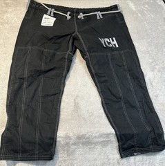 A4 YCH Black/Grey Brazilian Jiu Jitsu Uniform Apparel Kimono Pants 100% Cotton