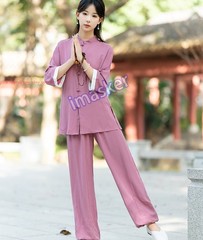 Spring Summer Women Cotton Tai chi Uniforms Kung fu Martial arts Wing Chun Suit