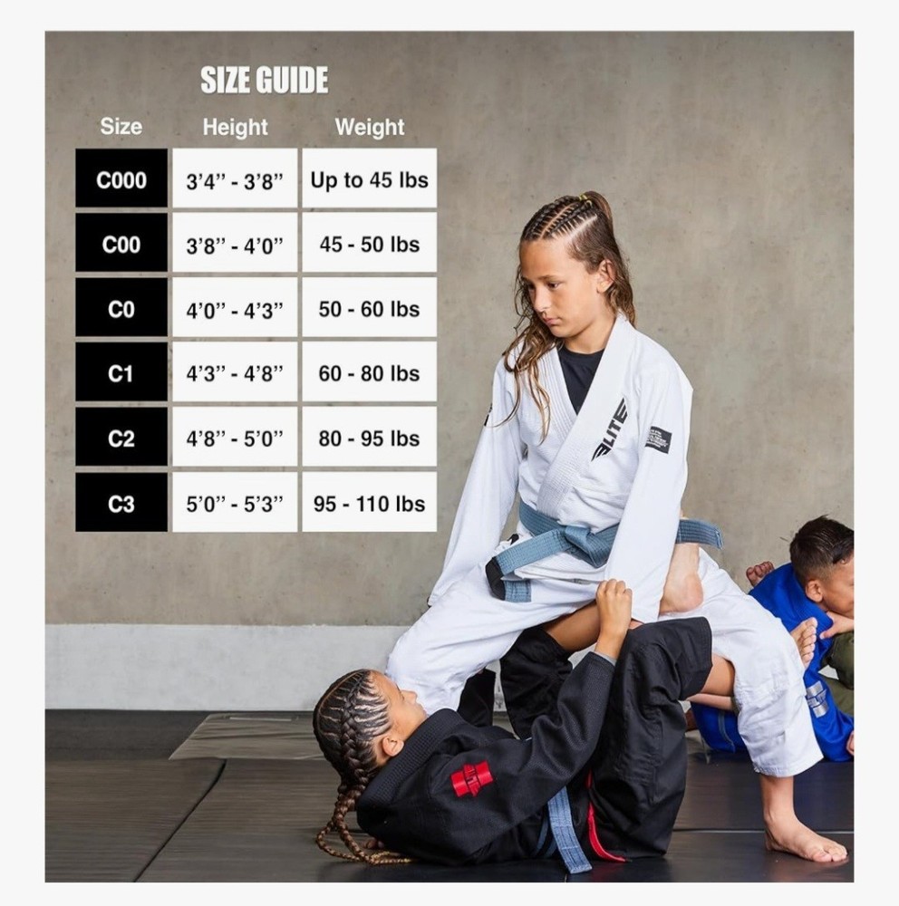 Elite Sports IBJJF Ultra Light BJJ Brazilian Jiu Jitsu Gi for Kids 1 C2