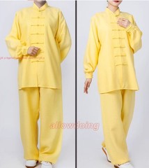 Men Women Linen Tai Chi Uniforms Kung Fu Suit Martial Arts Wing Chun Clothes Set