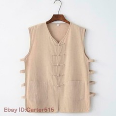 Chinese Kung Fu Tai Chi Vest Sleeveless Garment Martial Arts Wingchun Uniform