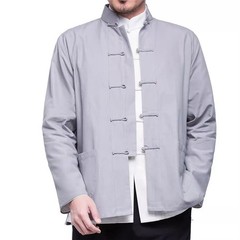Mens Traditional Chinese Tang Suit Coat Jacket Kung Fu Wingchun Uniform Tops Hot