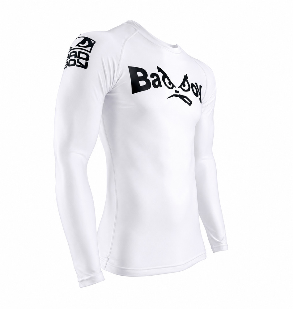 2026 Bad Boy New Retro Rashguard Gi MMA BJJ Shirt Made in Brazil White Adult