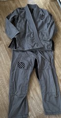Sanabul Gi BJJ Jiu Jitsu Top & Pants Set Grey Gray Size A1 Heavy Cotton Grapple