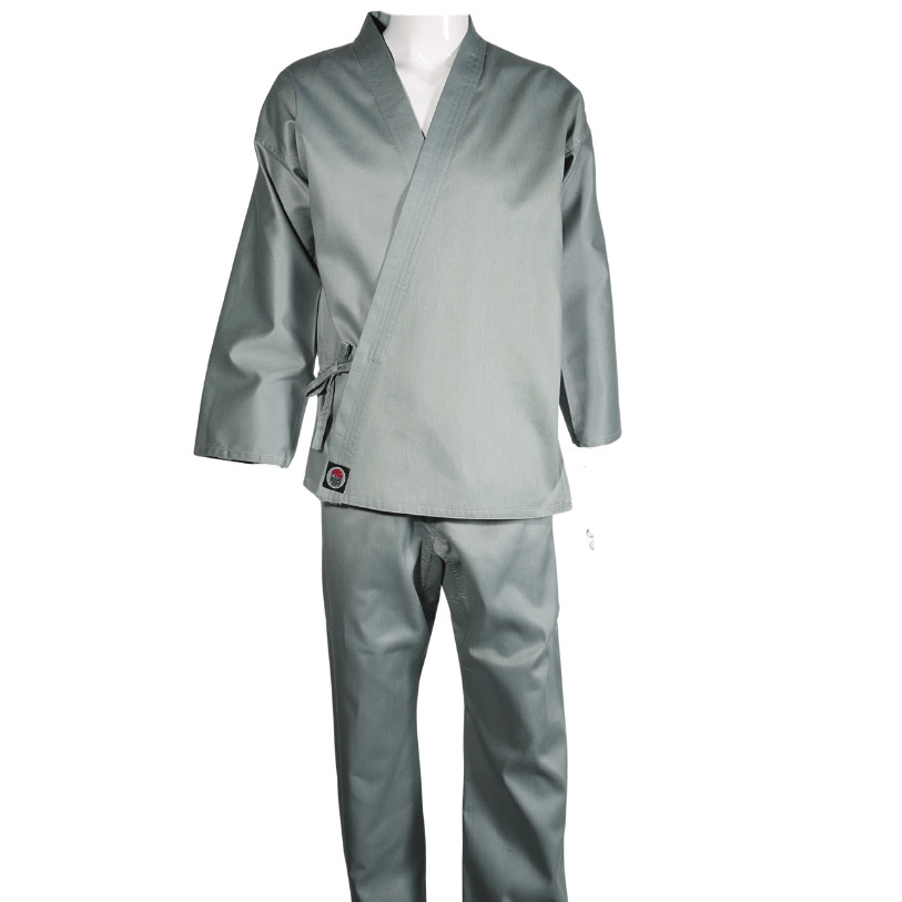 ProForce Classic Karate Uniform Elastic Drawstring 5 oz. 60-40 Blend -Gray