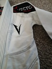 VECTOR SPORTS Attila Series PREMIUM FIGHT GEAR White BRAZILIAN JIU JITSU K1 C18
