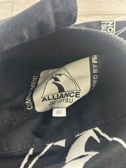 Alliance Jiu Jitsu Black Jacket Kimono Top Coat Adult A1 Black Cotton Blend