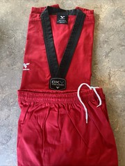 Vision DXV Size 4/180cm Taekwondo Red/Black Uniform Martial Arts