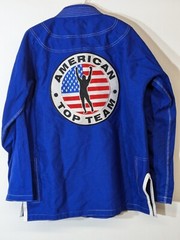 American Top Team Gwinnett Ga Gi MMA UFC Jitsu Judo Shirt Size A2 Blue Century