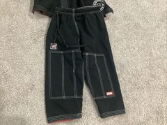 CRNR Combat Jiu Jitsu Gi Mens Size Y-00 Kimono BJJ Fighting Black With Pants
