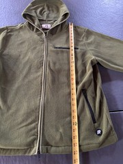 Albino & Preto Jacket Mens Medium Green BJJ Fleece Garment Hooded Full Zip