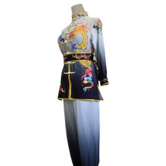 Gradient Martial Arts Uniform Kung Fu Tai Chi Suit Changquan Set Dragon Pattern