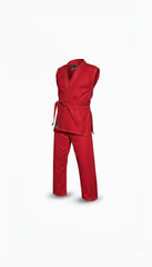 Red Sleeveless Karate Gi | Lightweight Martial Arts Uniform | With Free belt