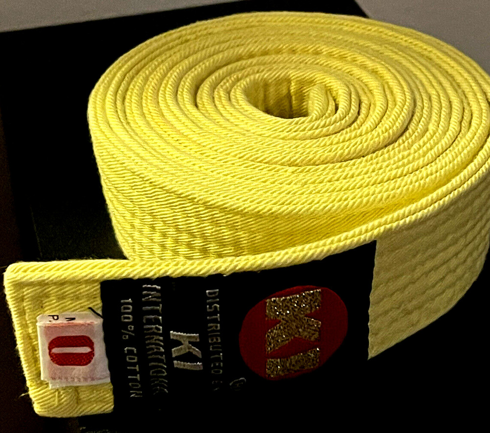 KI International Karate Belt Yellow Size 0 75”
