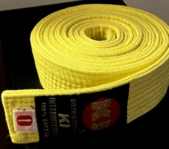 KI International Karate Belt Yellow Size 0 75”
