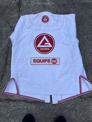 Gracie Barra Gi White BJJ Kimono Set GB1 Size Adult A3 + Revgear Pads + Duffle