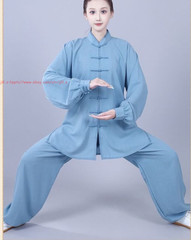 Unisex Kung Fu Tai Chi Suit Cotton Linen Shirt+Pants Wushu Martial art Uniforms
