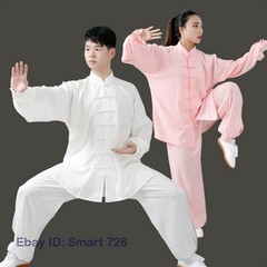 Unisex Chinese Tai Chi Suit Kung Fu Shirt+Pants Wushu Uniform Martial Art Loose