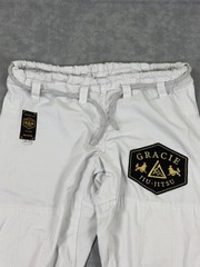 Gracie Jiu-Jitsu BJJ Gi Pants A2 Medium White Mens Adult Jiu-Jitsu 100% Cotton