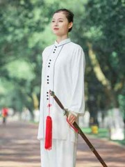 Tai Chi Uniforms Kung Fu Clothing Martial Arts Clothes Wushu Wrinkle Free Blue