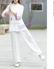 Spring Summer Women Cotton Tai chi Uniforms Kung fu Martial arts Wing Chun Suit