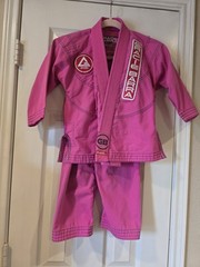 Gracie Barra Equipe Kimono Pants Brazilian Jiu-Jitsu Gi PINK Youth Y2