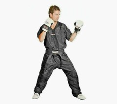 TOP TEN UNIFORM Black SPORT KARATE KICKBOXING ULTRALIGHT 1605 TKD Martial ART Gi