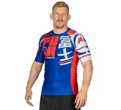 Fuji Kassen MMA BJJ Jiu Jitsu ShortSleeve Short Sleeve SS Rashguard – Blue
