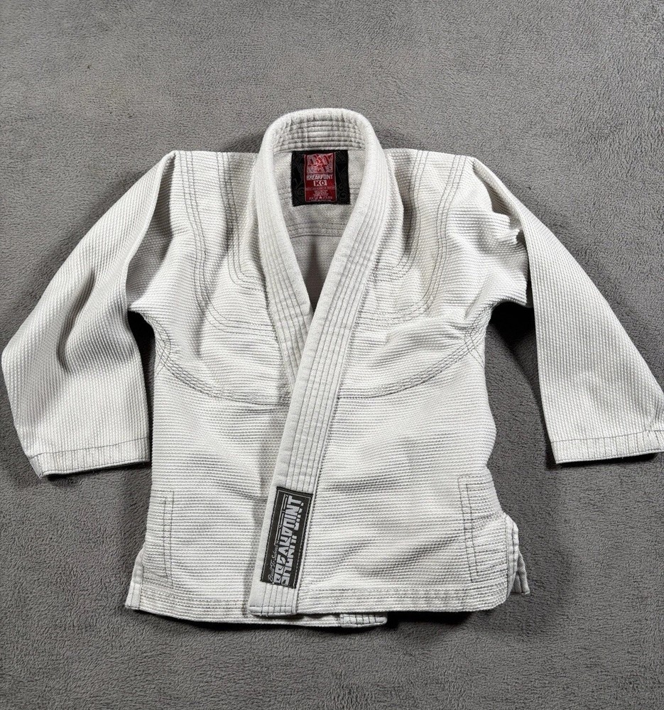 Breakpoint Jiu Jitsu Gi Coat Kids Size K0 Youth White BJJ Judo MMA Martial Arts