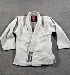 Breakpoint Jiu Jitsu Gi Coat Kids Size K0 Youth White BJJ Judo MMA Martial Arts