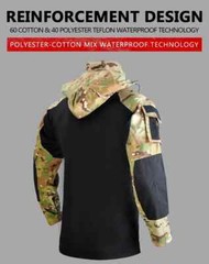 Tactical Camouflage Suit Combat Shirt Cargo Pants for Airsoft Paintball Hunting