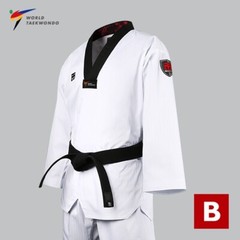 MOOTO BS 5 (Basic 5) Standard Taekwondo Uniform TKD WT Dobok [Black-Neck]